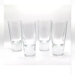 Casa Cocktail Glasses 6" Tall Barware Heavy Bottom MCM Vtg Shotglass Style